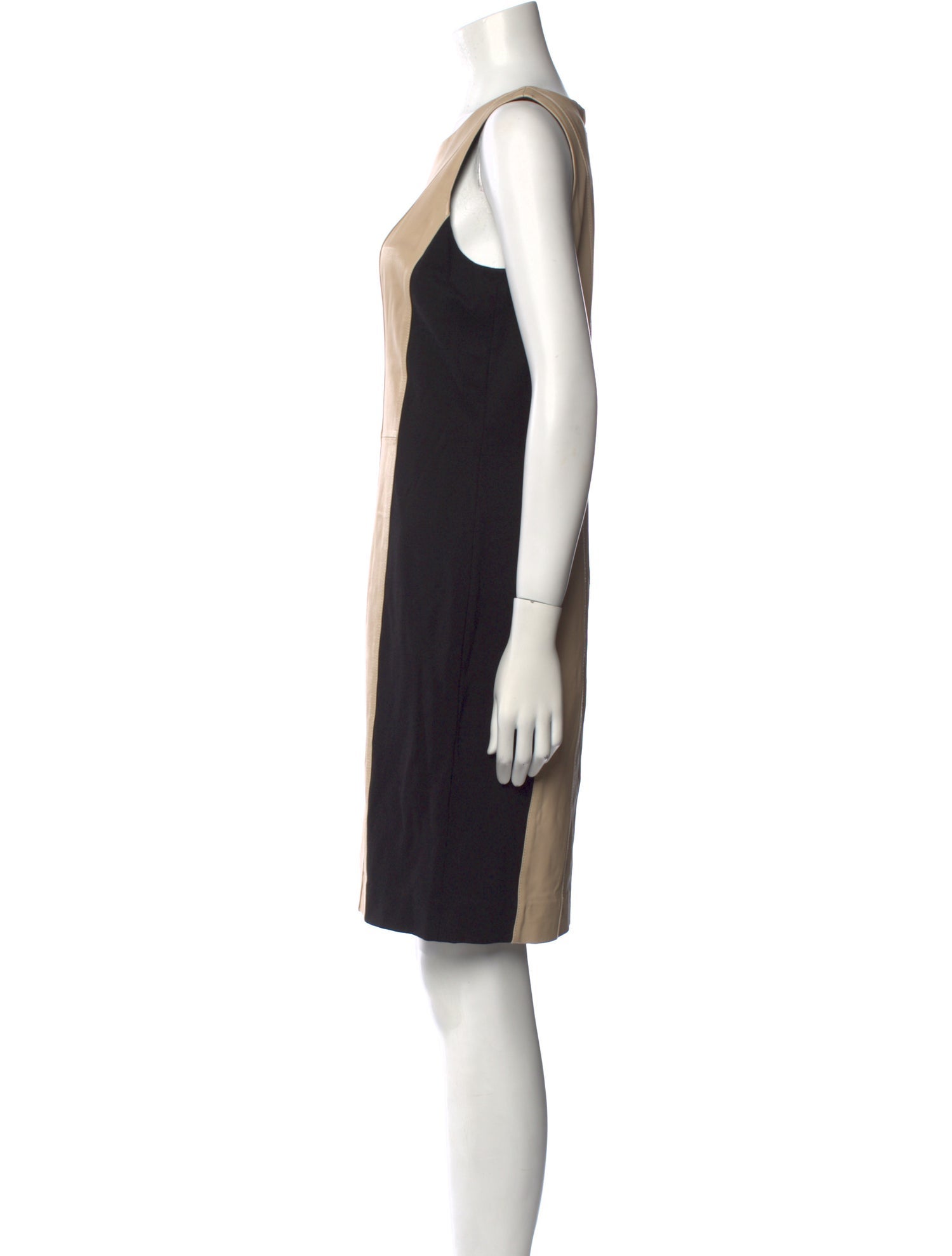 etcetera Leather Knee-Length Dress