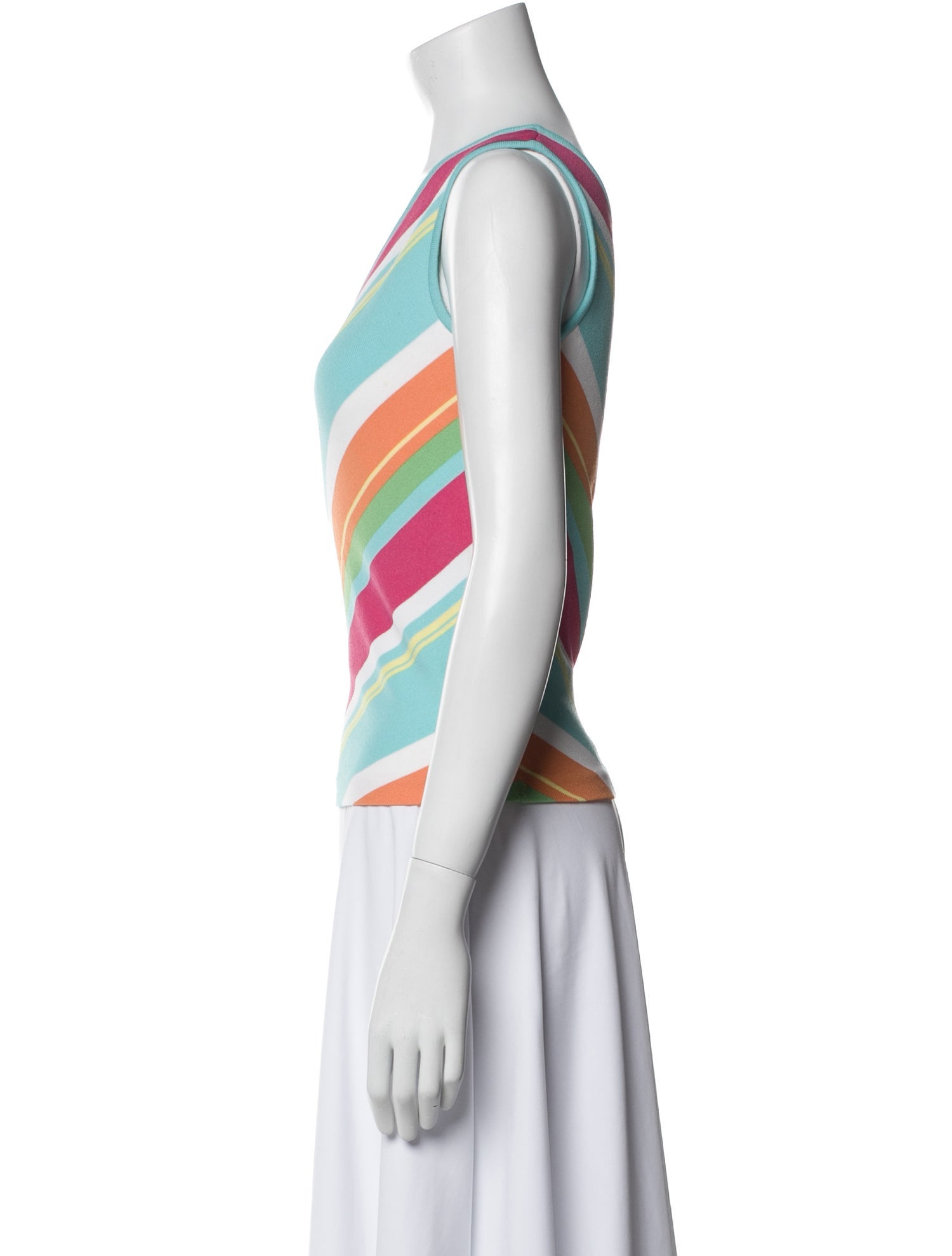 etcetera Striped One-Shoulder Top