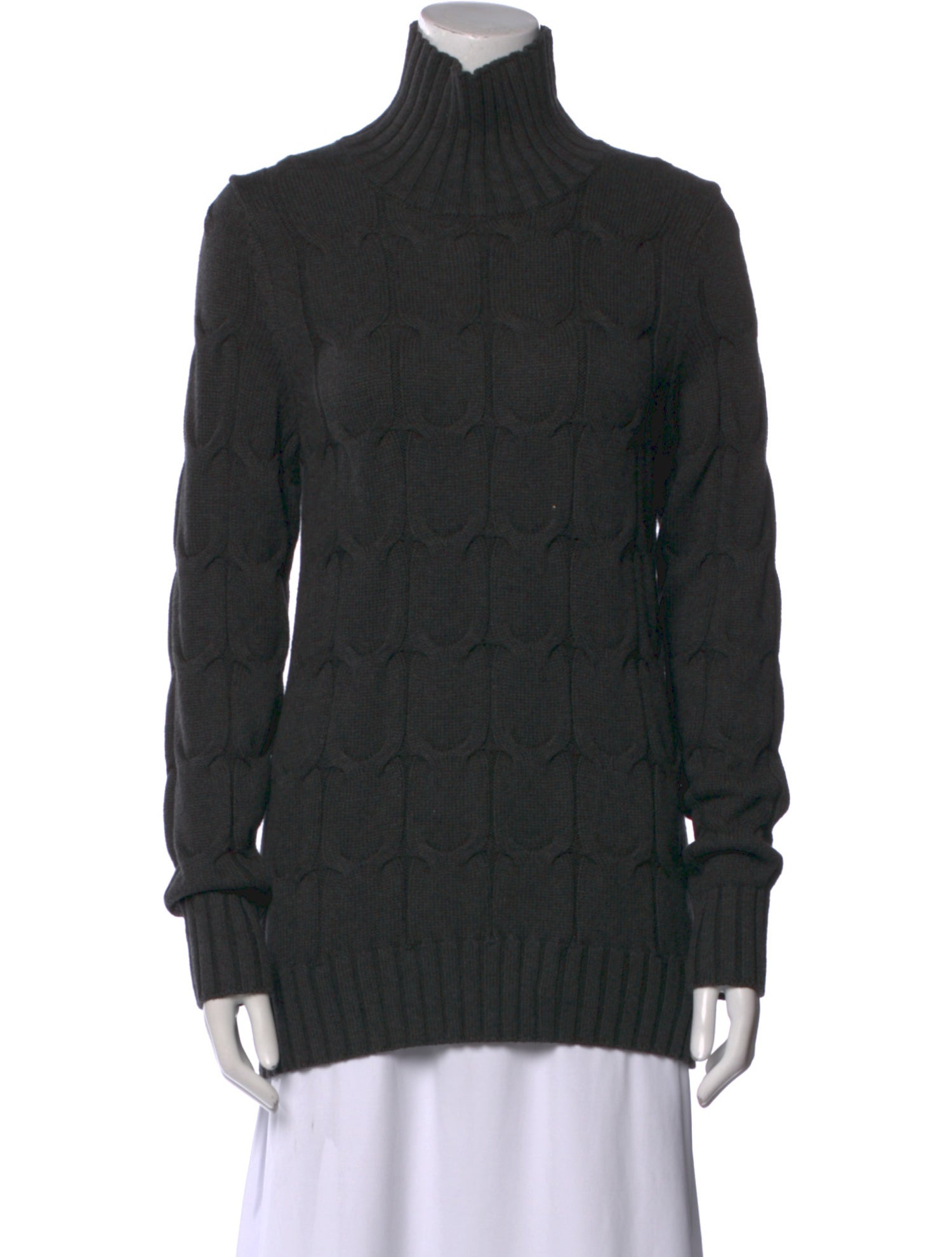 etcetera Plaid Print Turtleneck Sweater