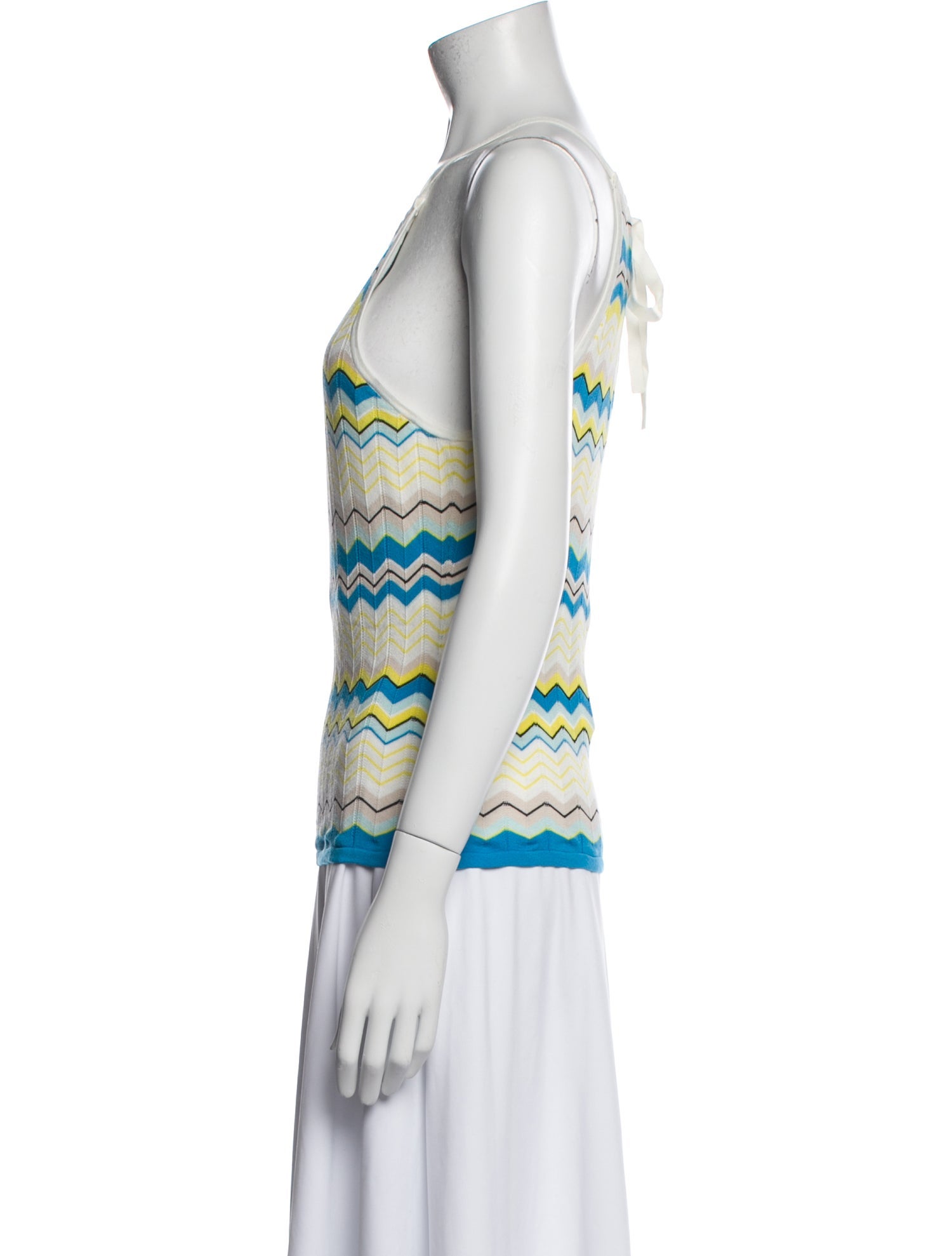 etcetera Striped V-Neck Top