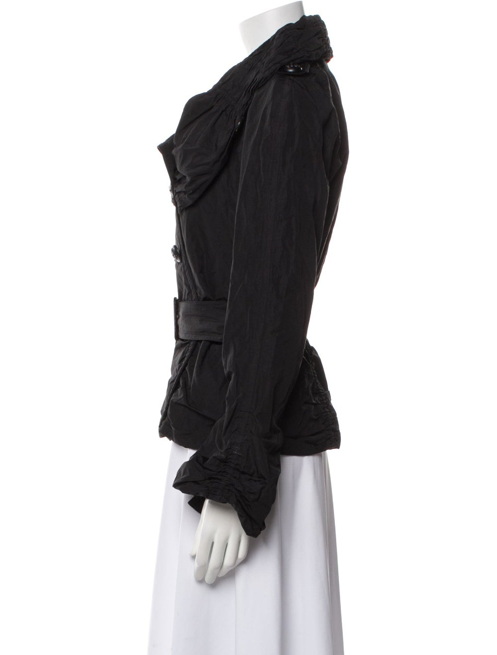 etcetera Utility Jacket Black Ruffle Embellishmen… - image 2