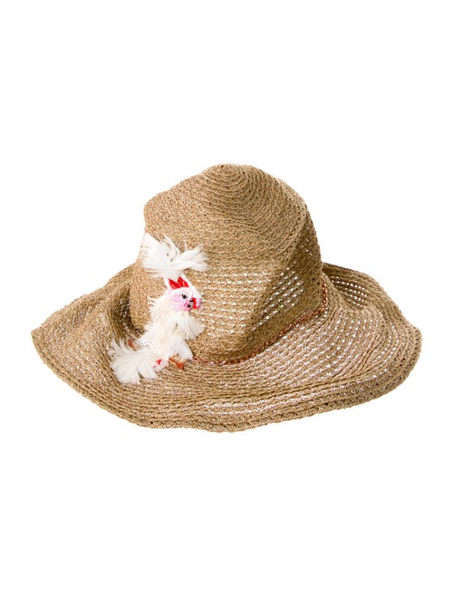 Eugenia Kim Straw Wide-Brim Hat Tan