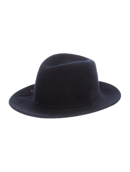 Eugenia Kim Wool Wide Brim Fedora Hat Navy