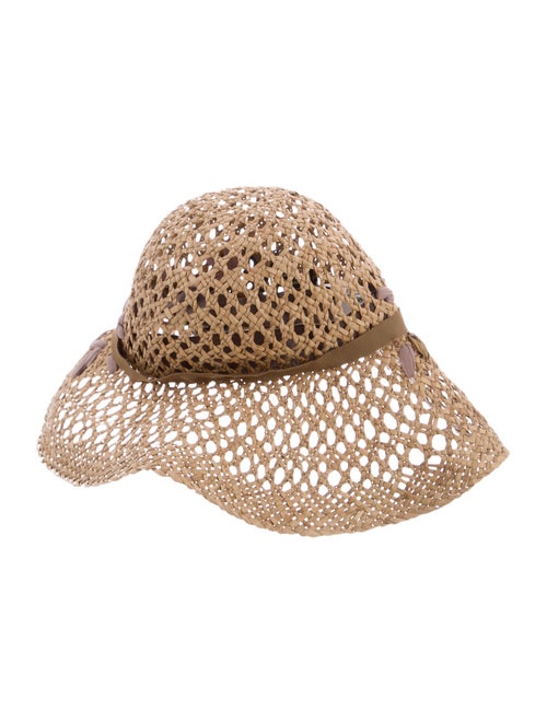 Eugenia Kim Straw Wide Brim Hat Beige