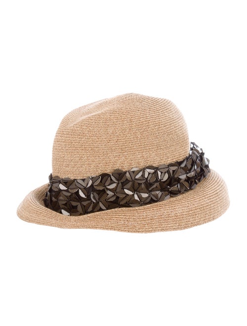 Eugenia Kim Straw Fedora Hat Tan