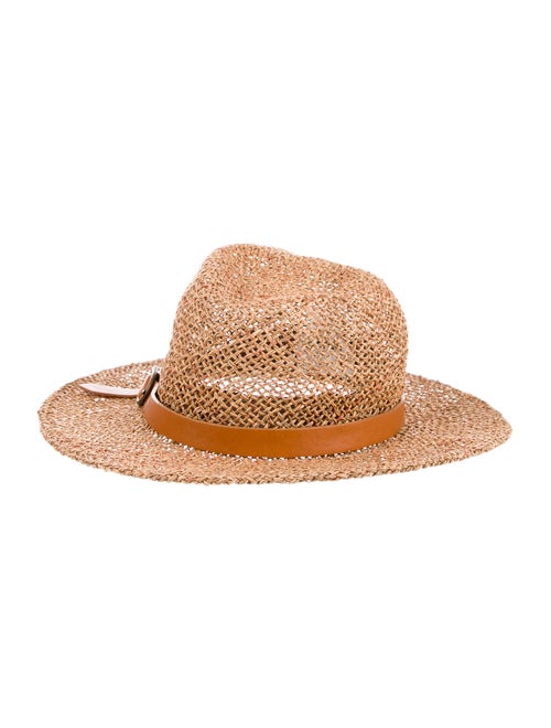 Eugenia Kim Straw Wide Brim Hat Tan