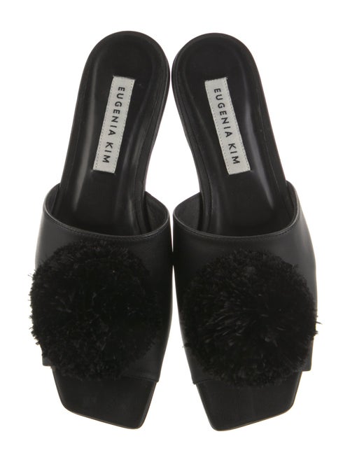 Eugenia Kim Leather Pom-Pom Embellishments Slides