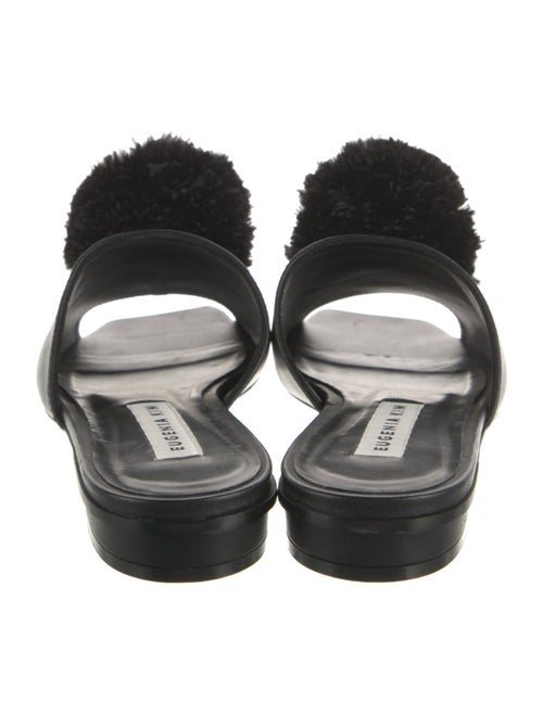 Eugenia Kim Leather Pom-Pom Embellishments Slides