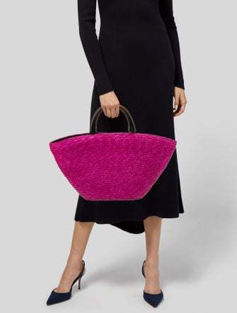 Eugenia Kim Raffia Top Handle Bag