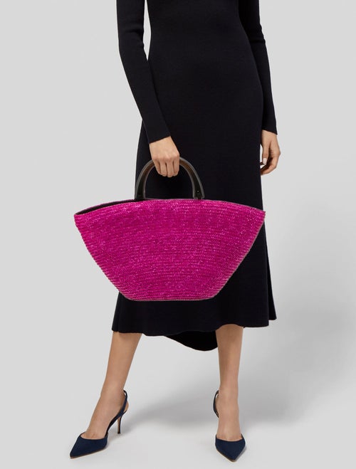Eugenia Kim Raffia Top Handle Bag