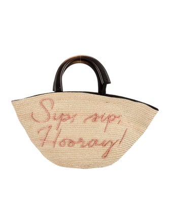 Eugenia Kim Straw Top Handle Bag