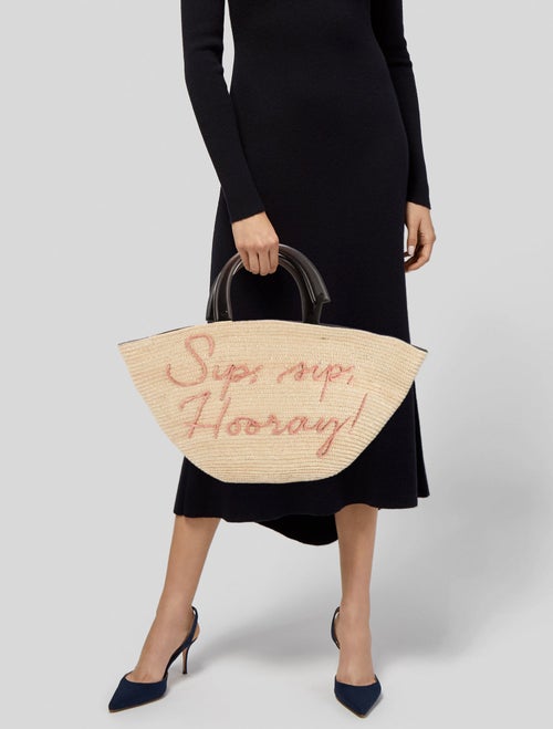 Eugenia Kim Straw Top Handle Bag