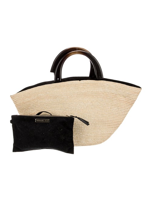 Eugenia Kim Straw Top Handle Bag
