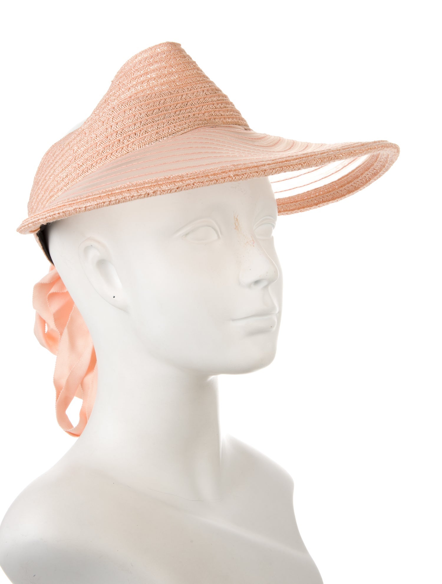 Eugenia Kim Pink Metallic Wide Brim Hat w/ Mesh Accent At Brim