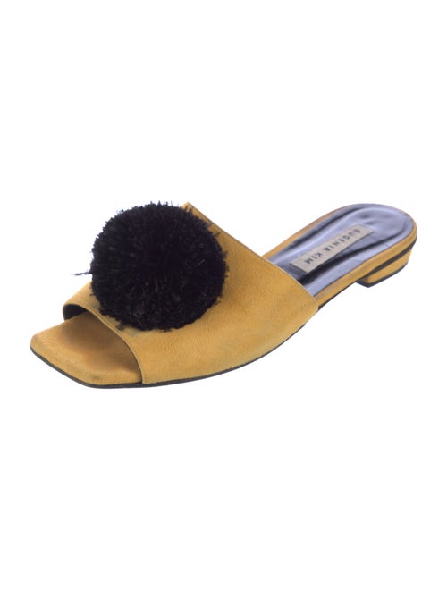 Eugenia Kim Suede Pom-Pom Embellishments Slides