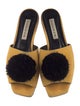 Eugenia Kim Suede Pom-Pom Embellishments Slides