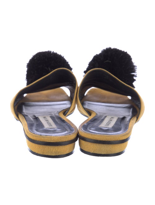 Eugenia Kim Suede Pom-Pom Embellishments Slides