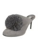 Eugenia Kim Suede Pom-Pom Embellishments Mules