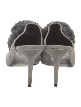 Eugenia Kim Suede Pom-Pom Embellishments Mules