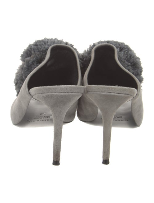 Eugenia Kim Suede Pom-Pom Embellishments Mules