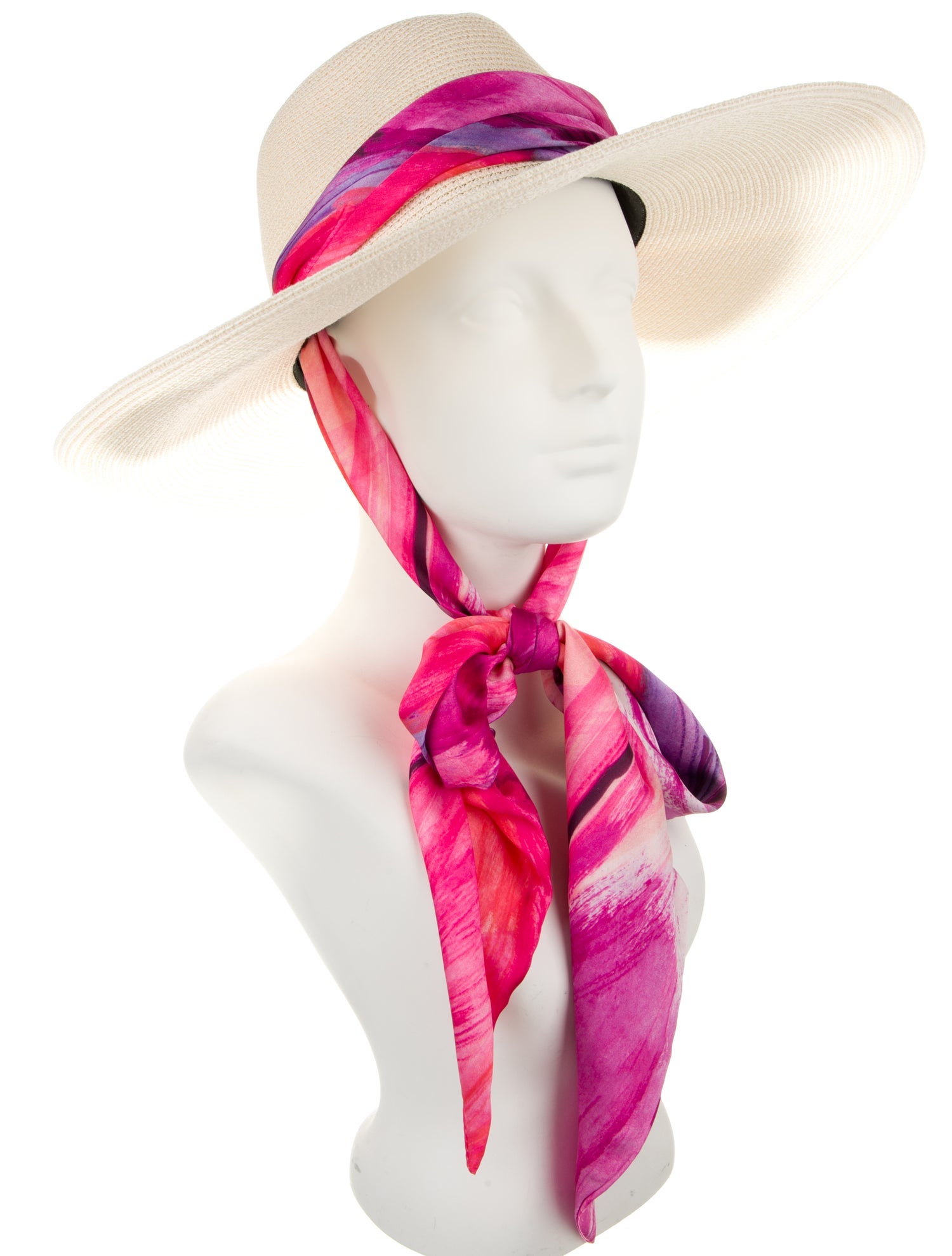 Eugenia Kim Scarf Accent Wide Brim Hat w/Tags