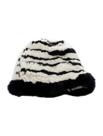 Eugenia Kim Striped Fur Beanie
