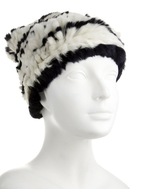 Eugenia Kim Striped Fur Beanie