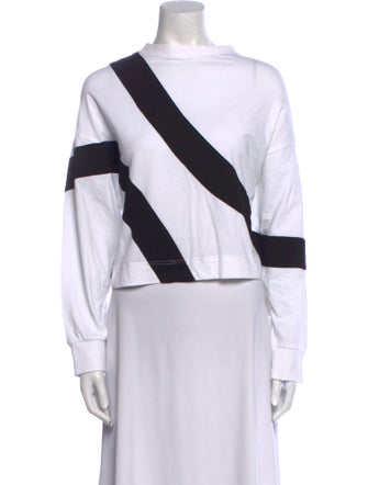 Eugenia Kim Striped Bateau Neckline Crop Top