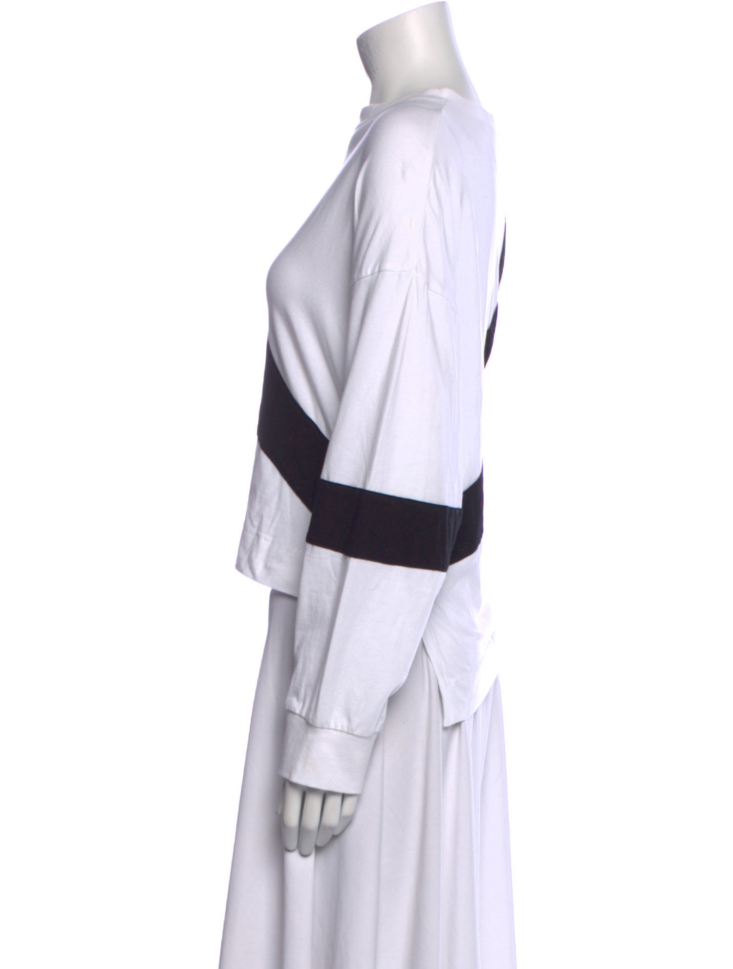 Eugenia Kim Striped Bateau Neckline Crop Top