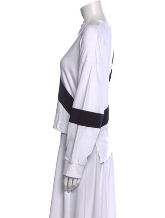 Eugenia Kim Striped Bateau Neckline Crop Top