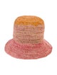 Eugenia Kim Pattern Print Straw Woven Bucket Hat