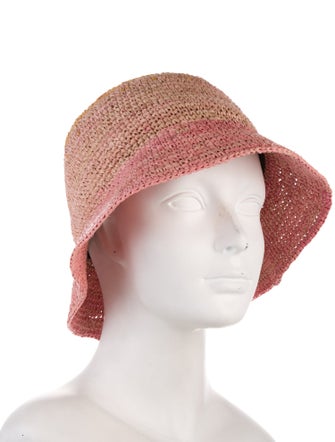 Eugenia Kim Pattern Print Straw Woven Bucket Hat