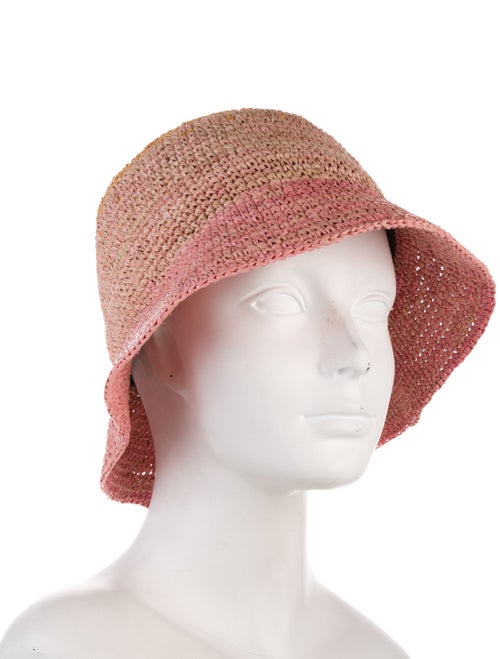 Eugenia Kim Pattern Print Straw Woven Bucket Hat