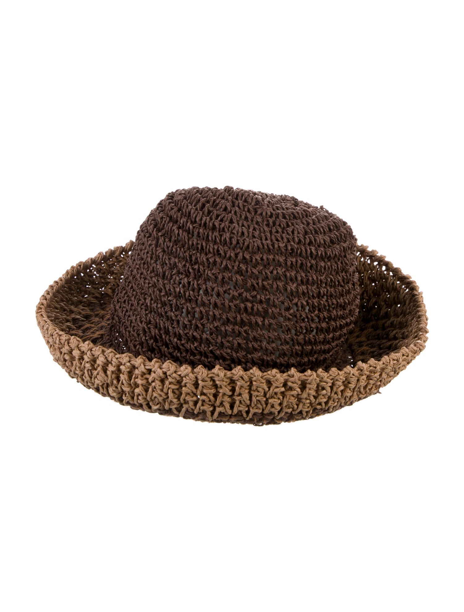 Eugenia Kim Pattern Print Straw Woven Bucket Hat w/Tags