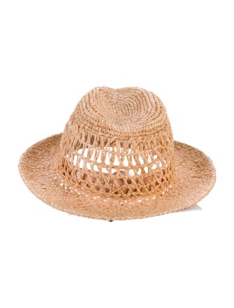 Eugenia Kim Straw Woven Fedora Hat