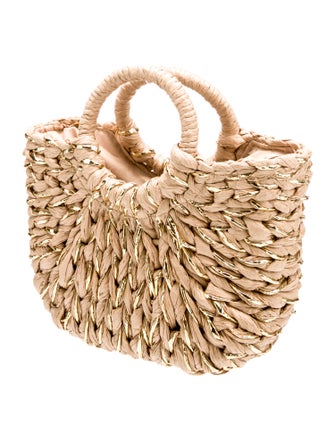 Eugenia Kim Raffia Top Handle Bag