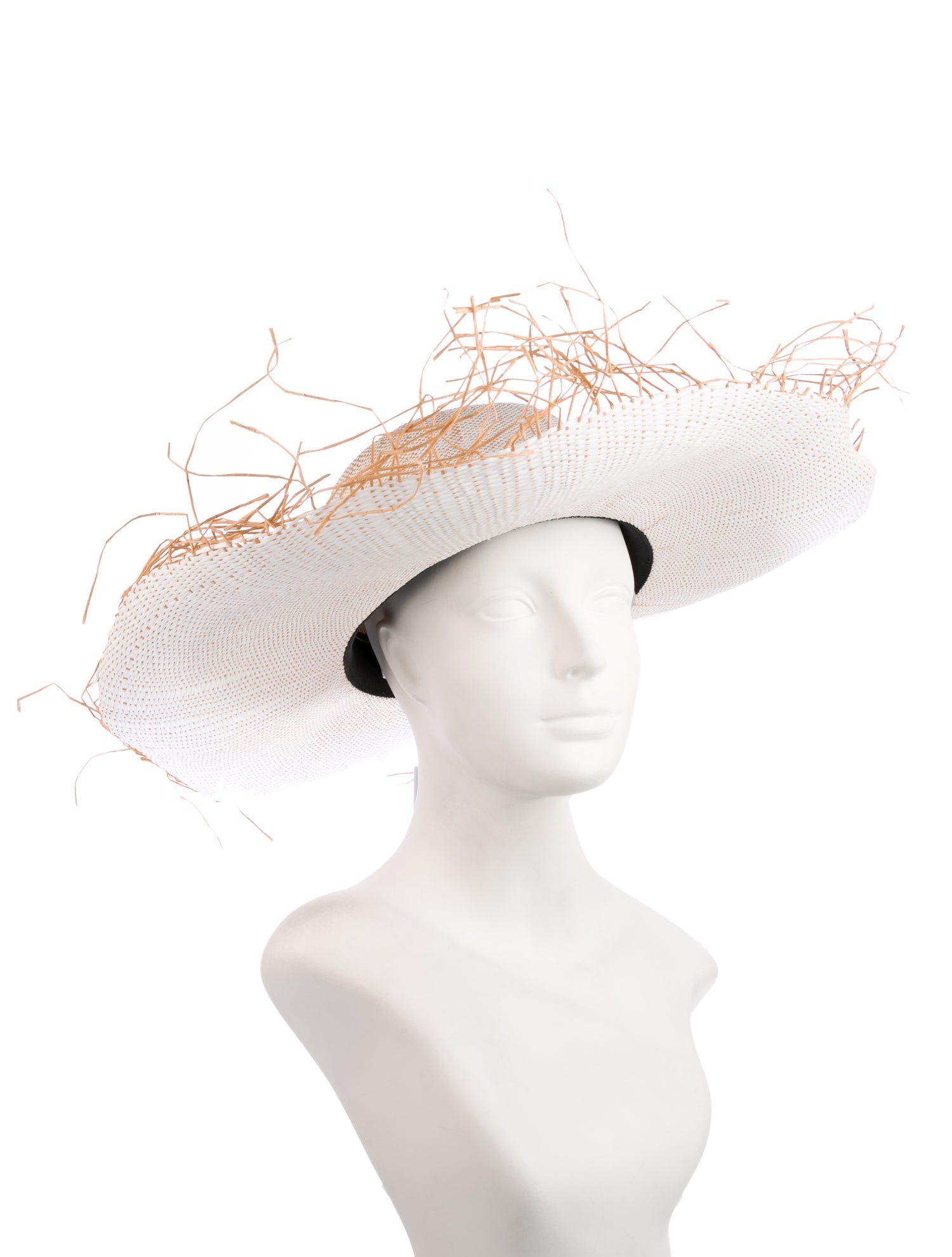 Eugenia Kim Pattern Print Straw Woven Wide Brim Sun Hat