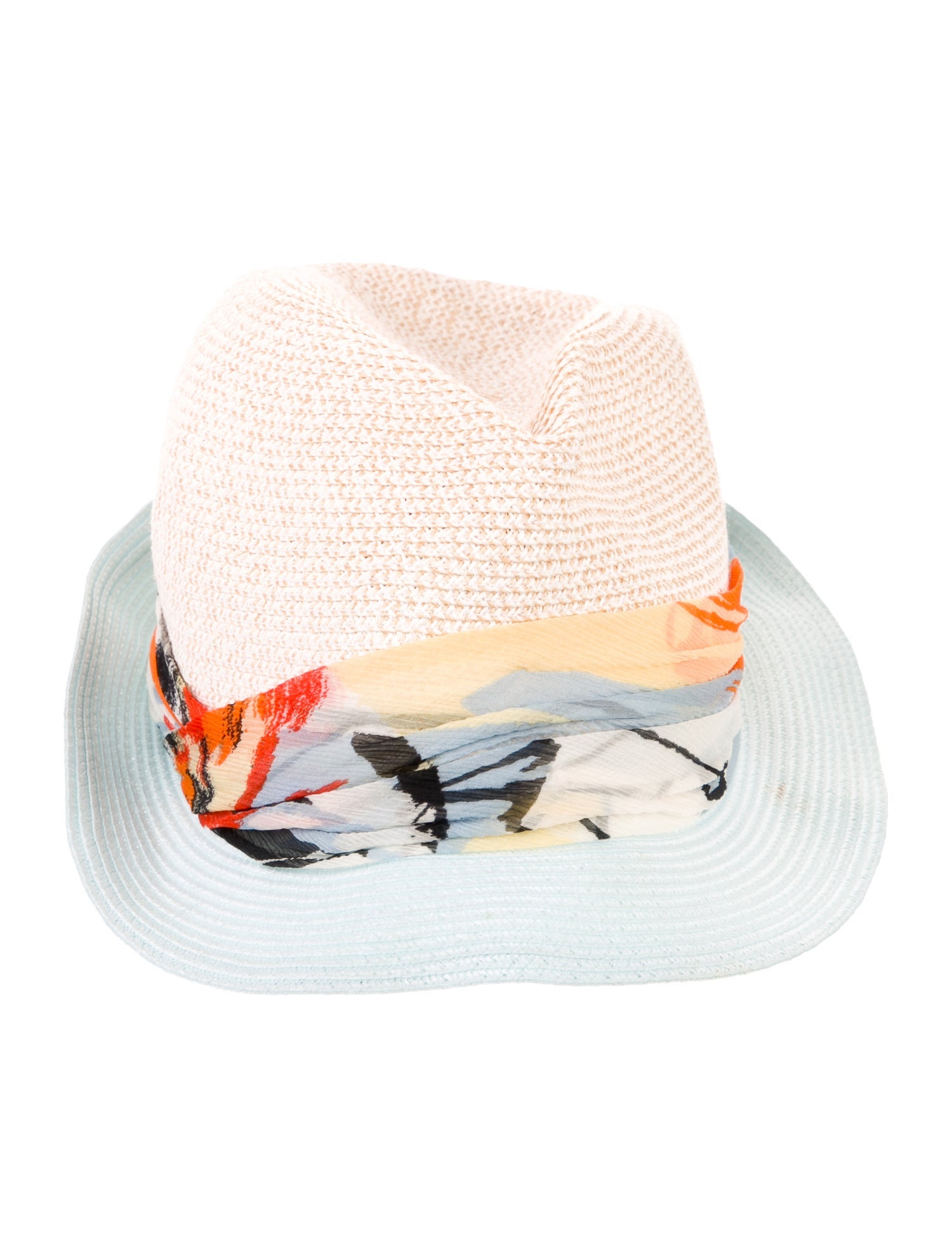Eugenia Kim Pattern Print Hemp Blend Fedora Hat