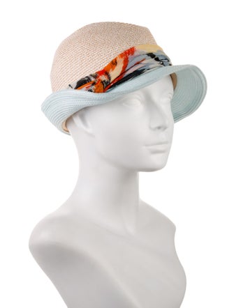 Eugenia Kim Pattern Print Hemp Blend Fedora Hat