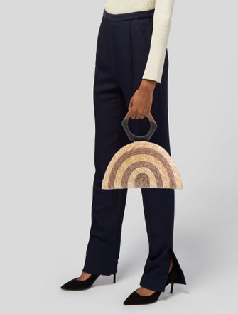 Eugenia Kim Raffia Top Handle Bag