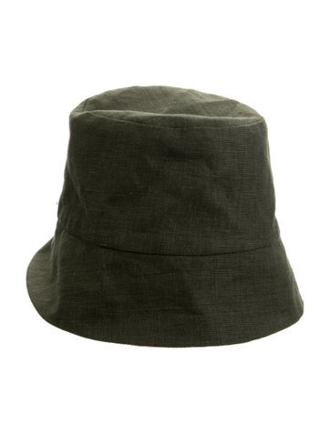 Pre-owned Eugenia Kim Linen Bucket Hat W/tags In Green