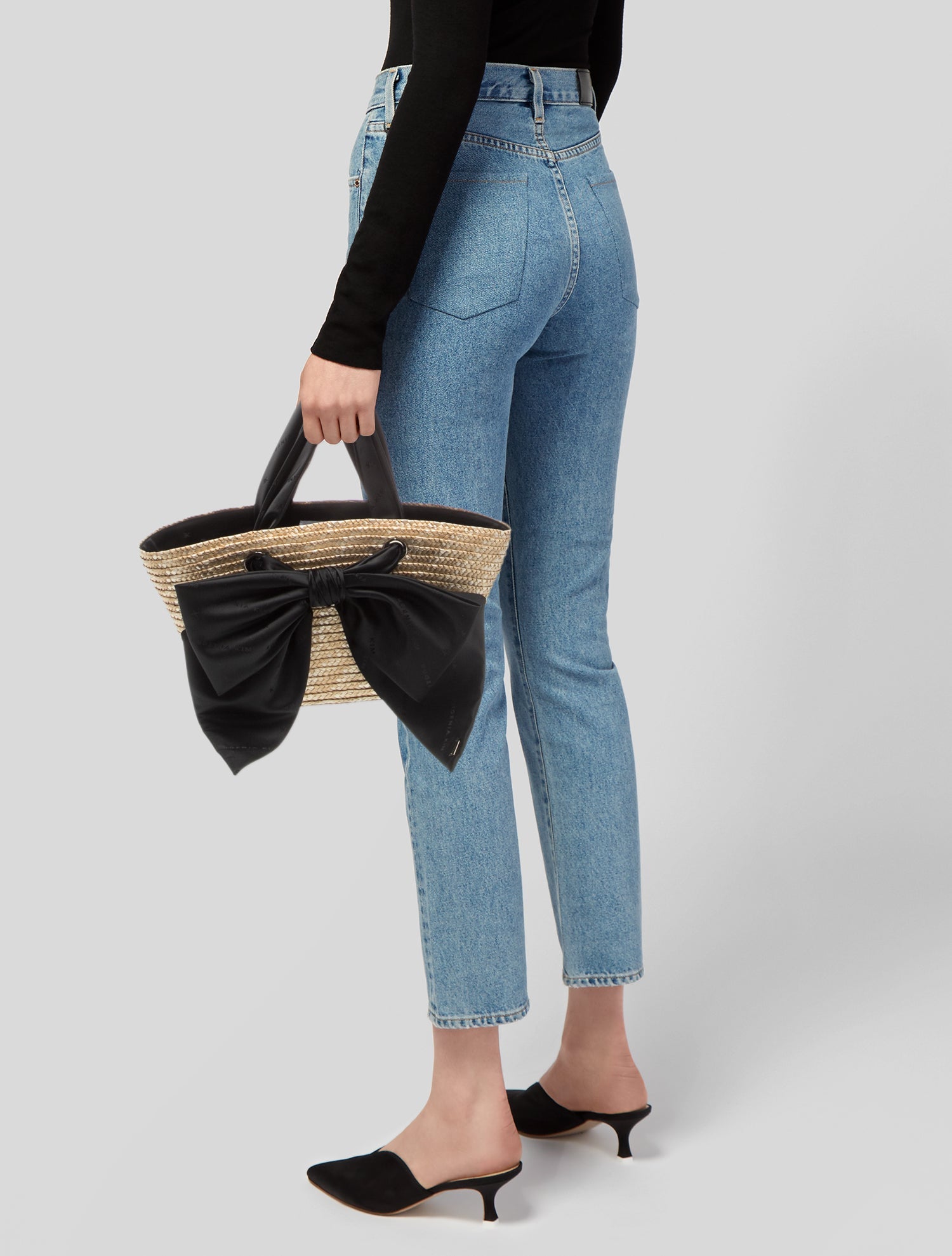 Eugenia Kim Raffia Top Handle Bag