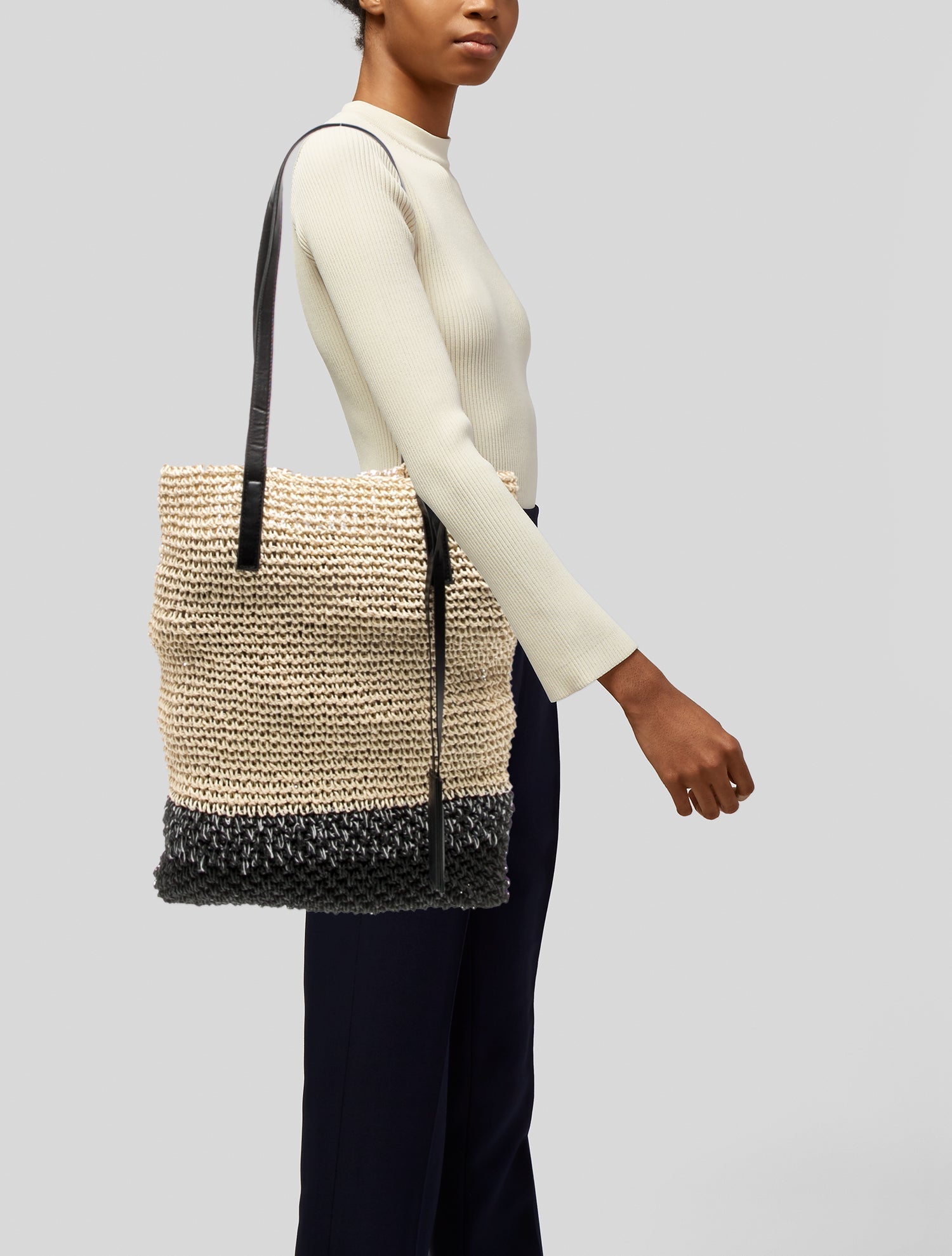 Eugenia Kim Raffia Shoulder Bag w/ Tags