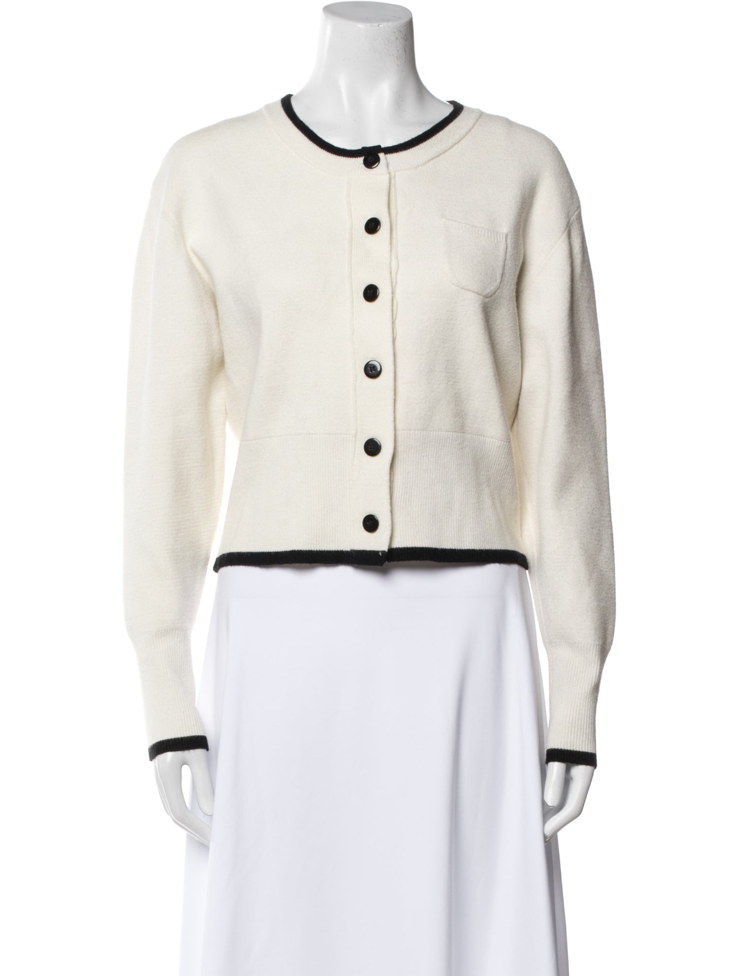 Eudon Choi Scoop Neck Long Sleeve Crop Top