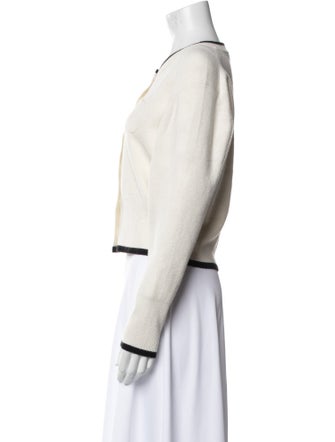 Eudon Choi Scoop Neck Long Sleeve Crop Top