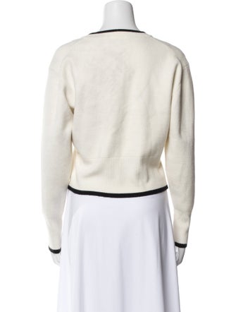 Eudon Choi Scoop Neck Long Sleeve Crop Top