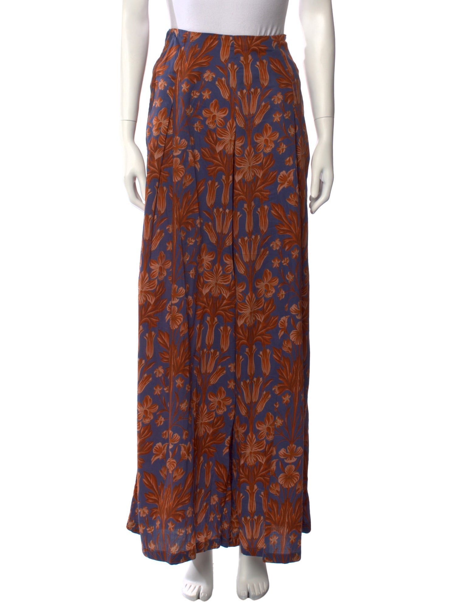 Eugenia Fernandez Floral Print Wide Leg Pants