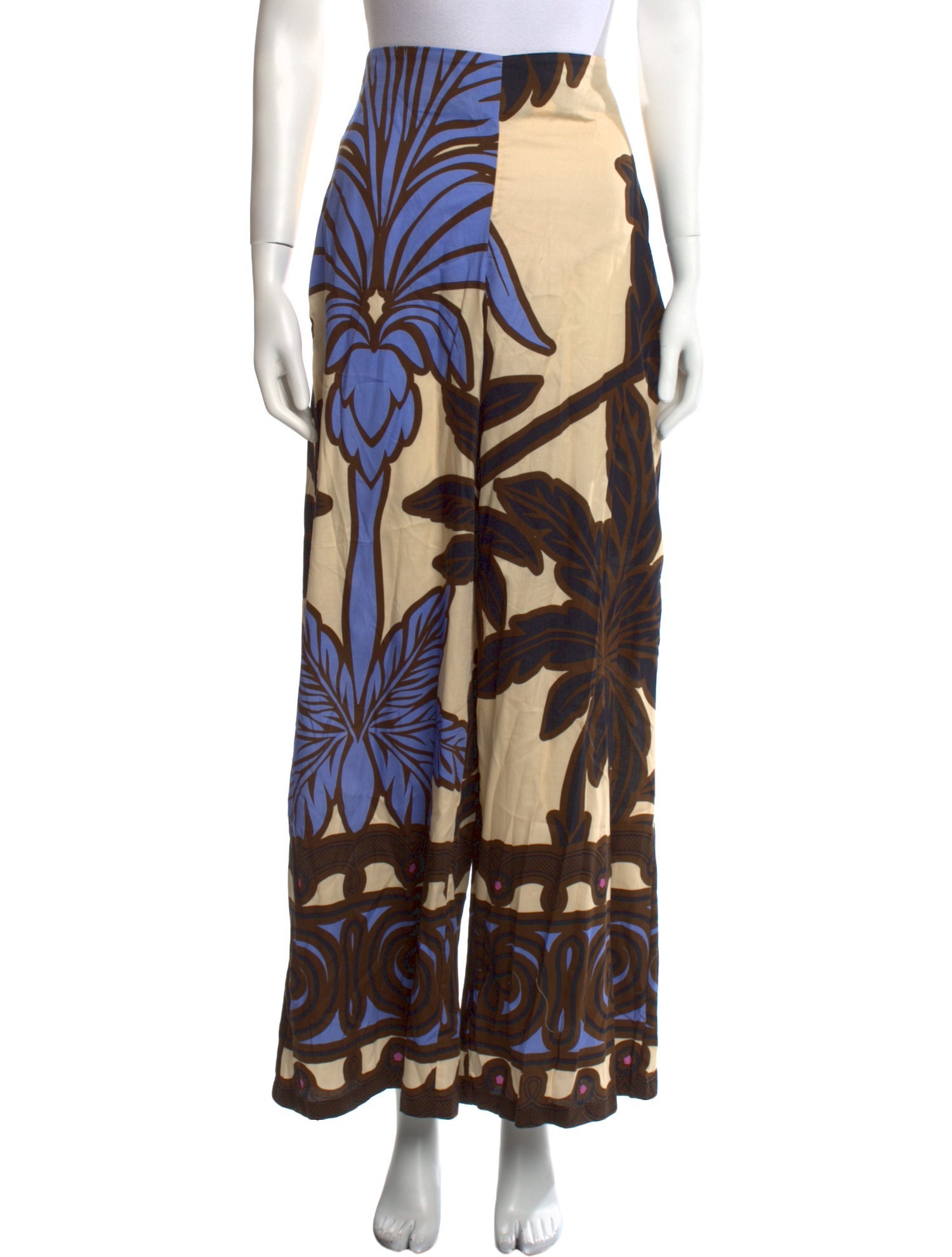Eugenia Fernandez Floral Print Wide Leg Pants
