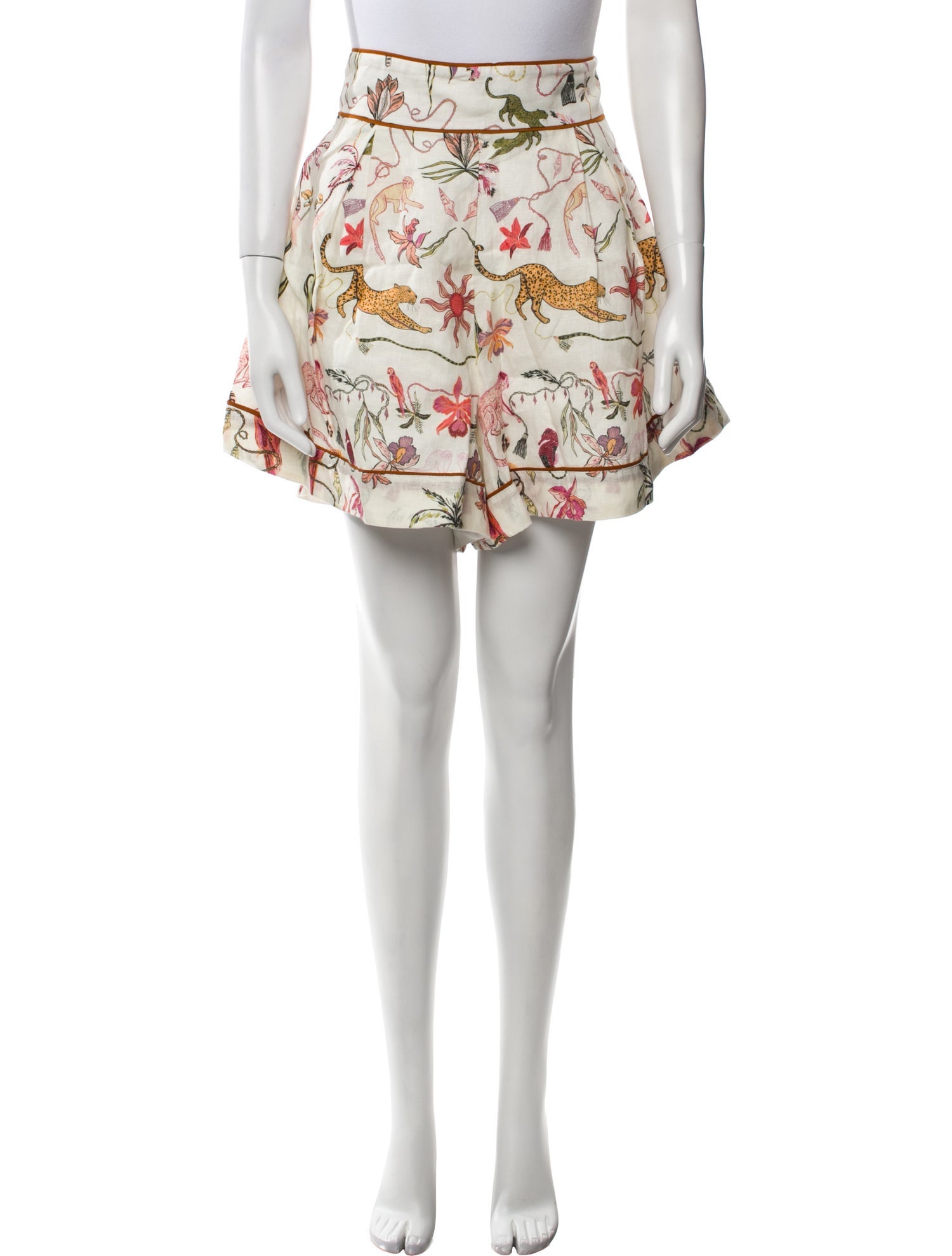 Eugenia Fernandez Floral Print Mini Shorts