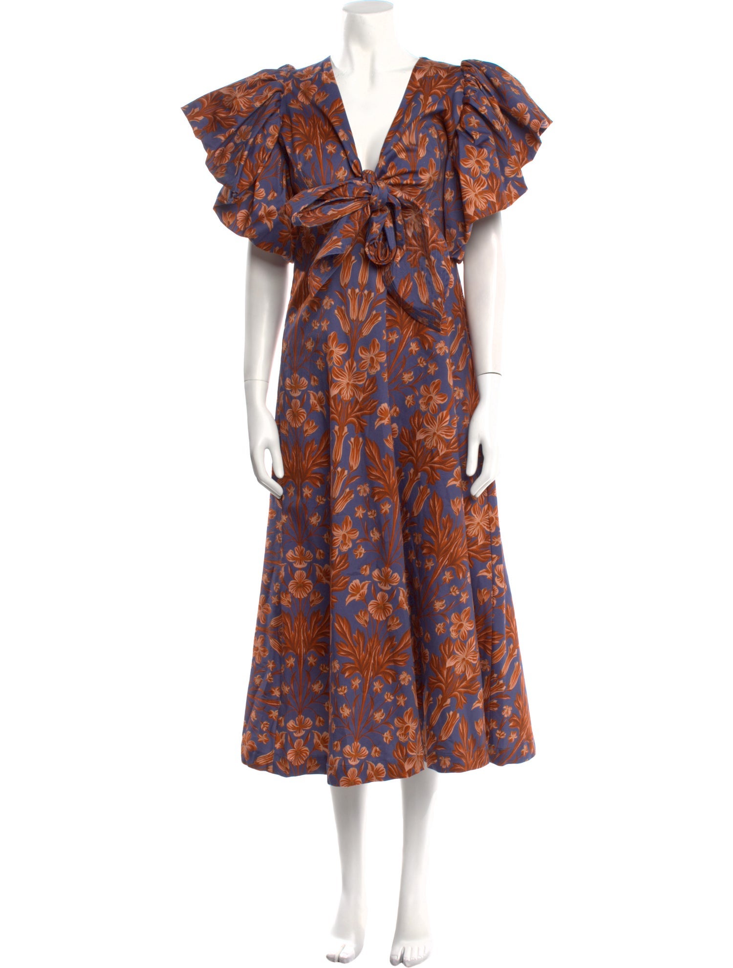 Eugenia Fernandez Floral Print Long Dress w/ Tags